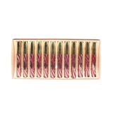 Set van 12 vloeibare lippenstiften, make-up, Fit We, vloeibare, langhoudende lipgloss