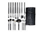 Set aus 18 Makeup-Pinseln, Fraulein38, Schwarz, inklusive Tasche