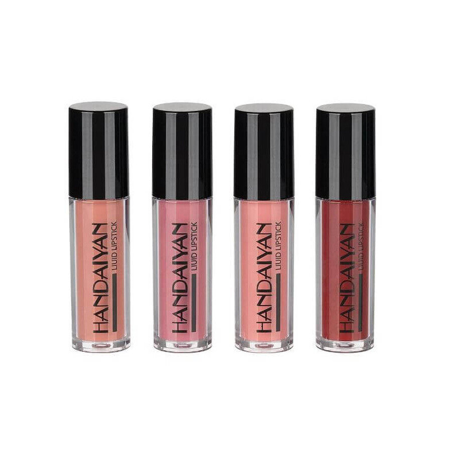 Set of 4 lipsticks, Handaiyan, Liquid LipGloss, 01