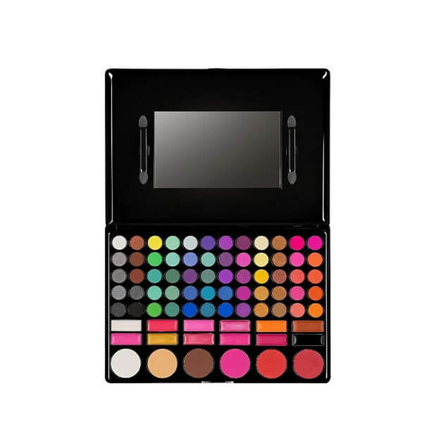 Kit de maquillaje, SensoPro, Paleta de sombras de ojos, 78 colores, All In One Diva