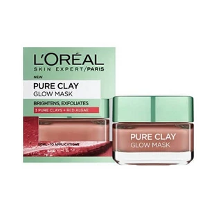 Peeling-Gesichtsmaske zur Glättung des Teints, Loreal, Pure Clay Mask, Rotalgen, 50 ml