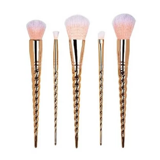 Set van 5 make-up kwasten, Make-up, Eenhoorn, Roségoud