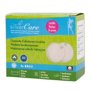 Masmi Silver Care Reusable Nursing Pads Made of Natural Cotton 2 pcs.