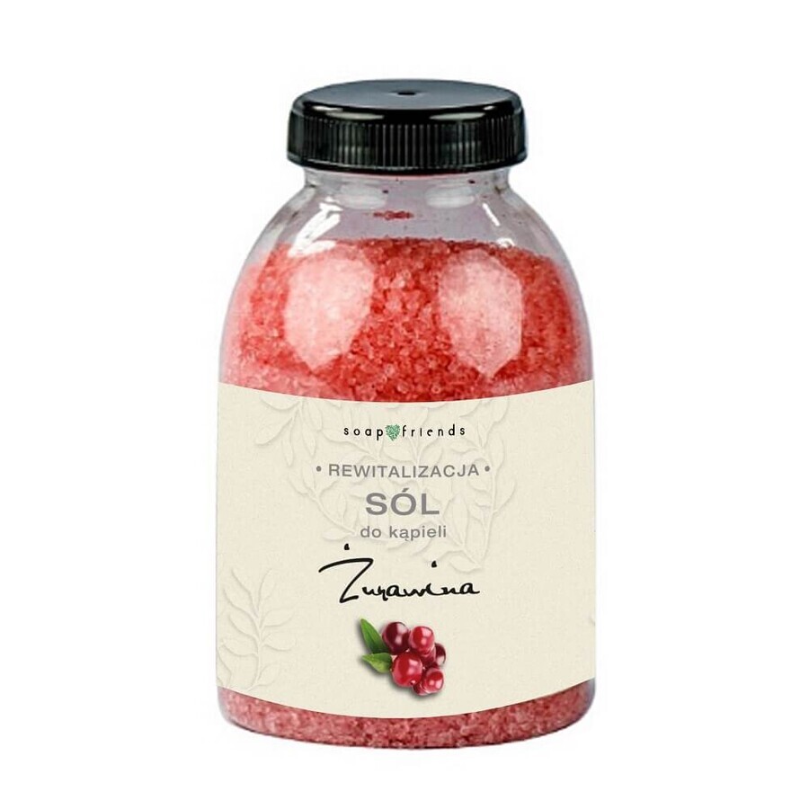 Soap amp ; Friends Sel de bain à grain fin, canneberge, 250g