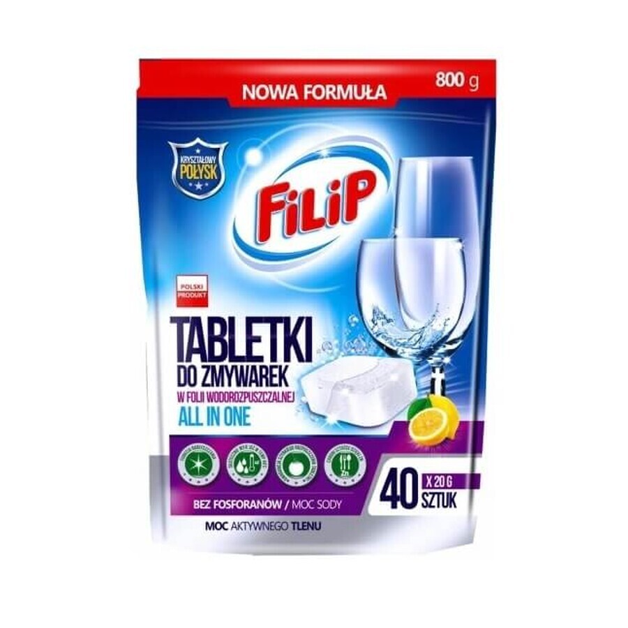 Filip, Pastiglie per lavastoviglie, 40 pz.