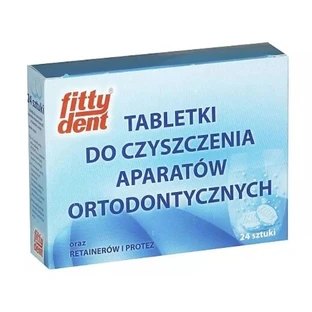 Fittydent pastillas de limpieza para aparatos de ortodoncia 24 unidades