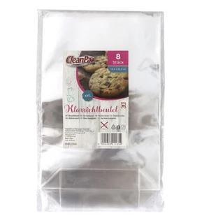 CleanPac, Transparante zakjes, 14,5x23,5cm, 8 stuks