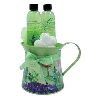 Aurora Geschenkset Wilde Lelie el 180 ml + Shampoo 180 ml + Sprankelende Bal + Washandje