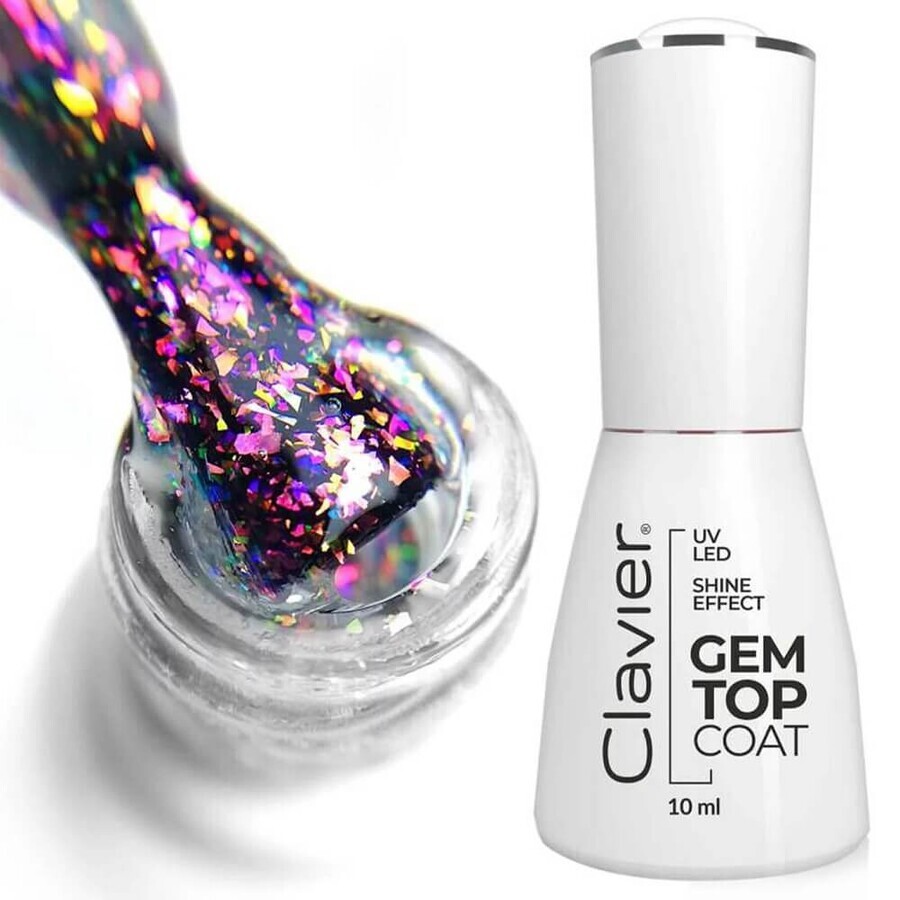 Acquista Clavier Luxury Gem Hybrid Top Coat G01 Ametist, 10ml Clavier Luxury Gem Hybrid Top Coat G01 Ametist, 10ml