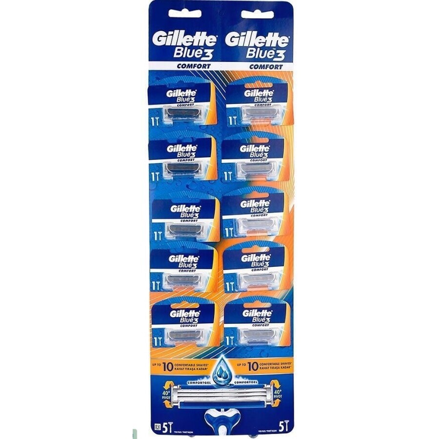 Acquista Rasoio Gillette Blue 3 Plus Comfort, 10 pezzi Rasoio Gillette Blue 3 Plus Comfort, 10 pezzi