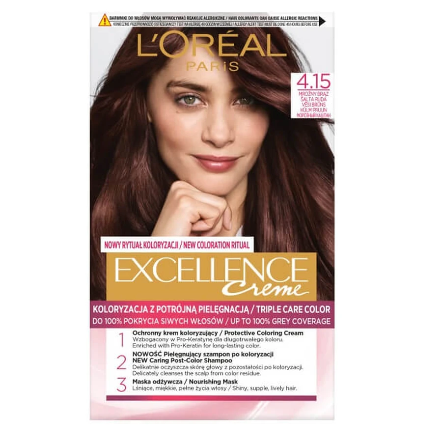 L'Oreal Paris Excellence Creme Wachs Farbe 4.15 Mrony Brz