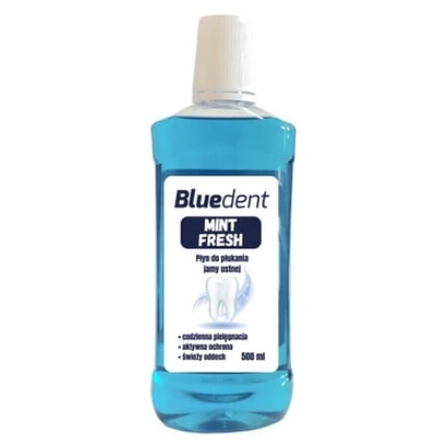 Bluedent Líquido Golpeador con menta fresca, 500 ml