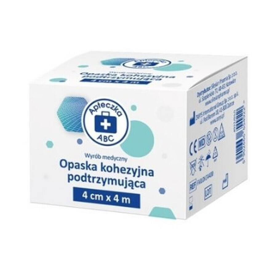 Botiquín ABC Vendaje adhesivo de soporte 4 cm x 4 m, 1 ud.