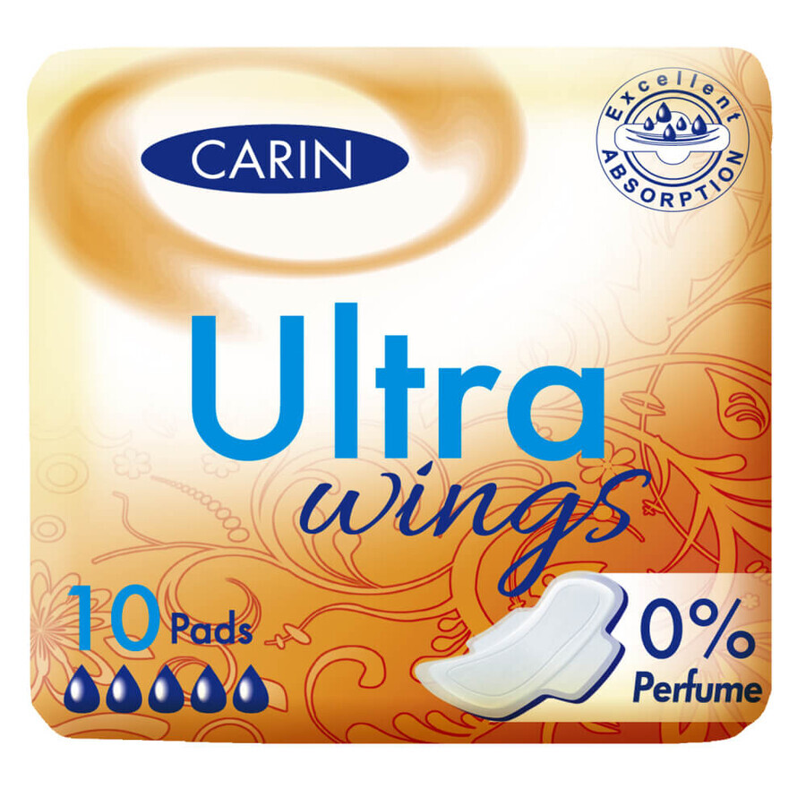 Carin Ultra Wings sanitary towels, 10 pieces