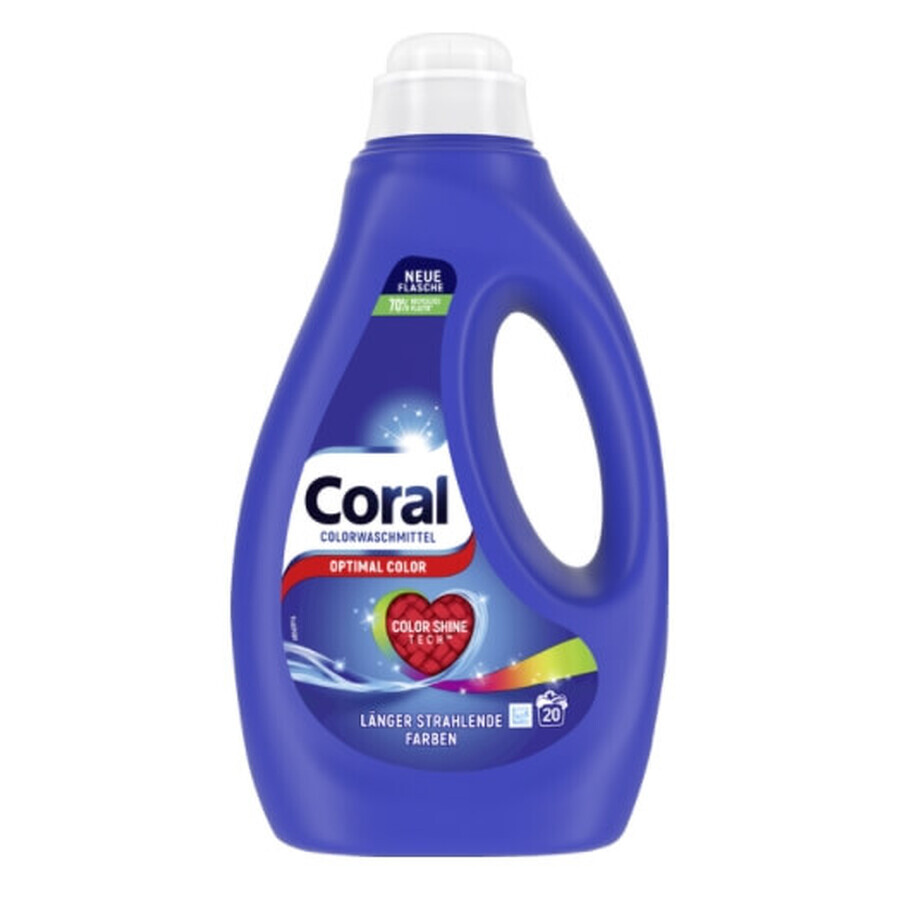 Coral, optimum color, washing liquid, 20 washes, 20 washes, 20 washes, 20 washes, 20 washes, 20 washes, 20 washes, 20 washes.