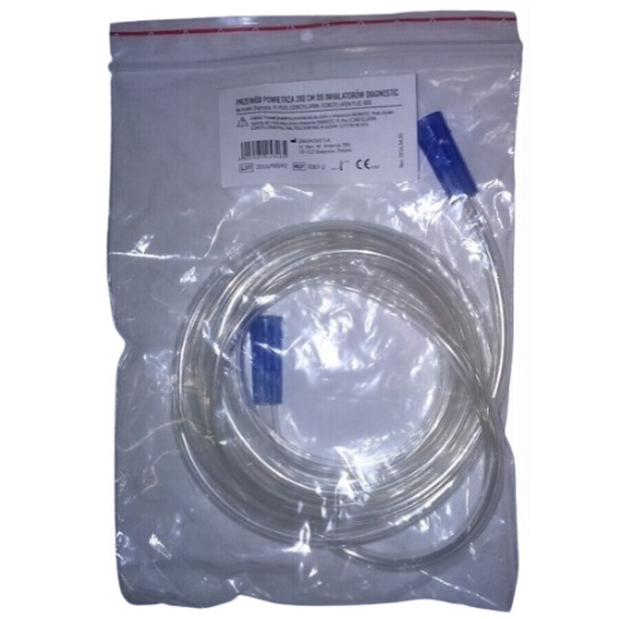 Tubo de PVC para inhalador con conector 200 cm, 1 ud.