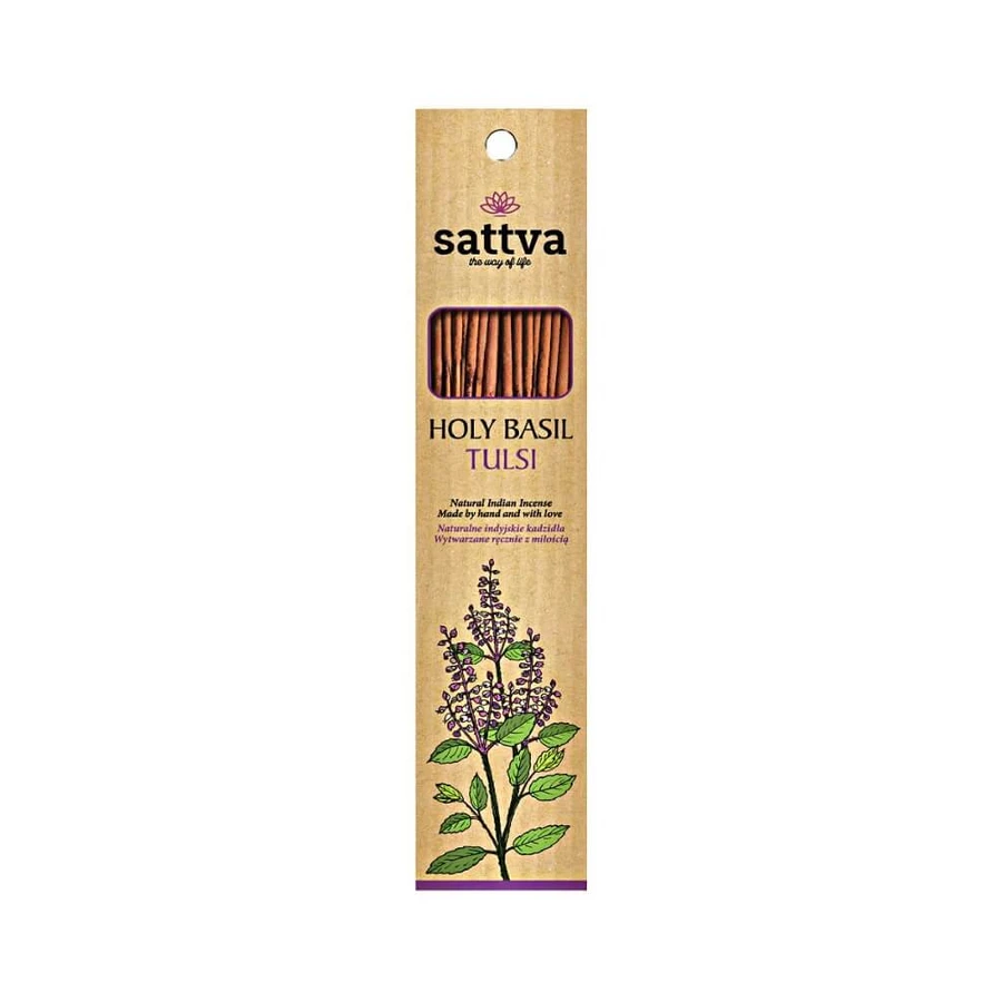 Encens indien naturel Sattva Tulsi, 15 pièces