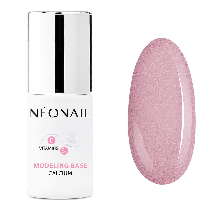 NeoNail Base Modellante Calcio Rosa Luminoso, 7,2ml