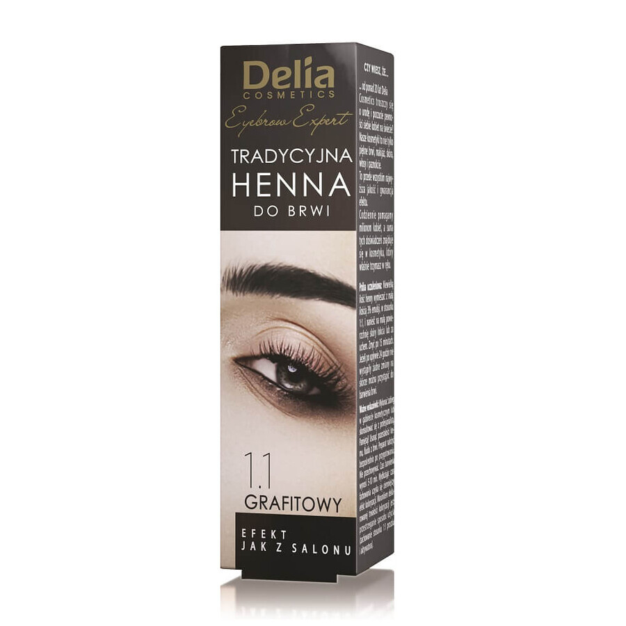 Comprar Delia Eyebrow Expert Henna Tradicional para Cejas 1.1 Grafito, 2g Delia Eyebrow Expert Henna Tradicional para Cejas 1.1 Grafito, 2g