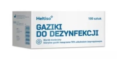 Heltiso alcohol-treated disinfecting swabs, 100 pieces