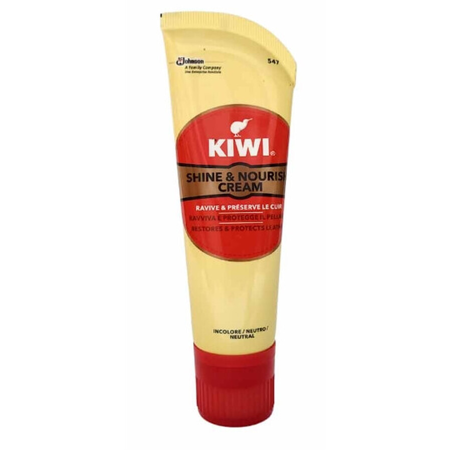 Kiwi Shine amp; Nourish Transparent Shoe Polish, tube, 75 ml
