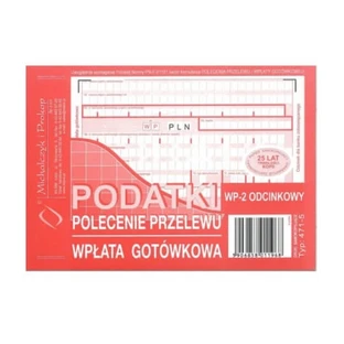 Podatki polecenie przelewu, 80 kartek