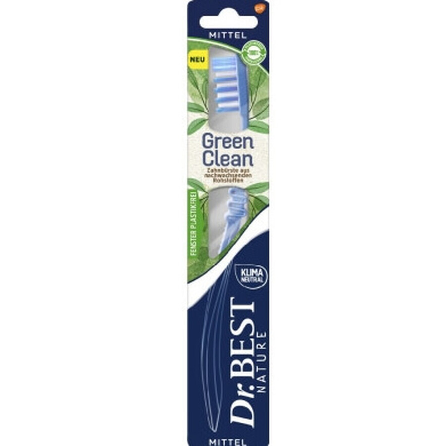 Dr.Best, GreenClean, periuță de dinți pentru dinți, medie, 1 buc