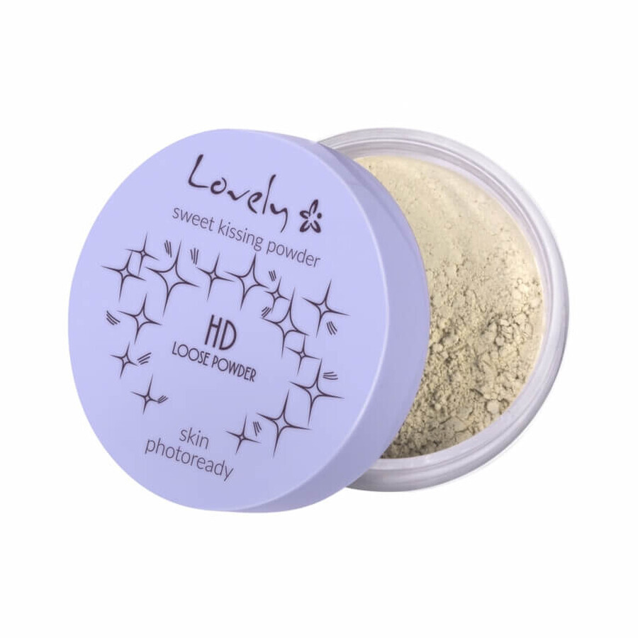 Lovely HD Loose Powder Polvos faciales minerales transparentes, 5,5 g