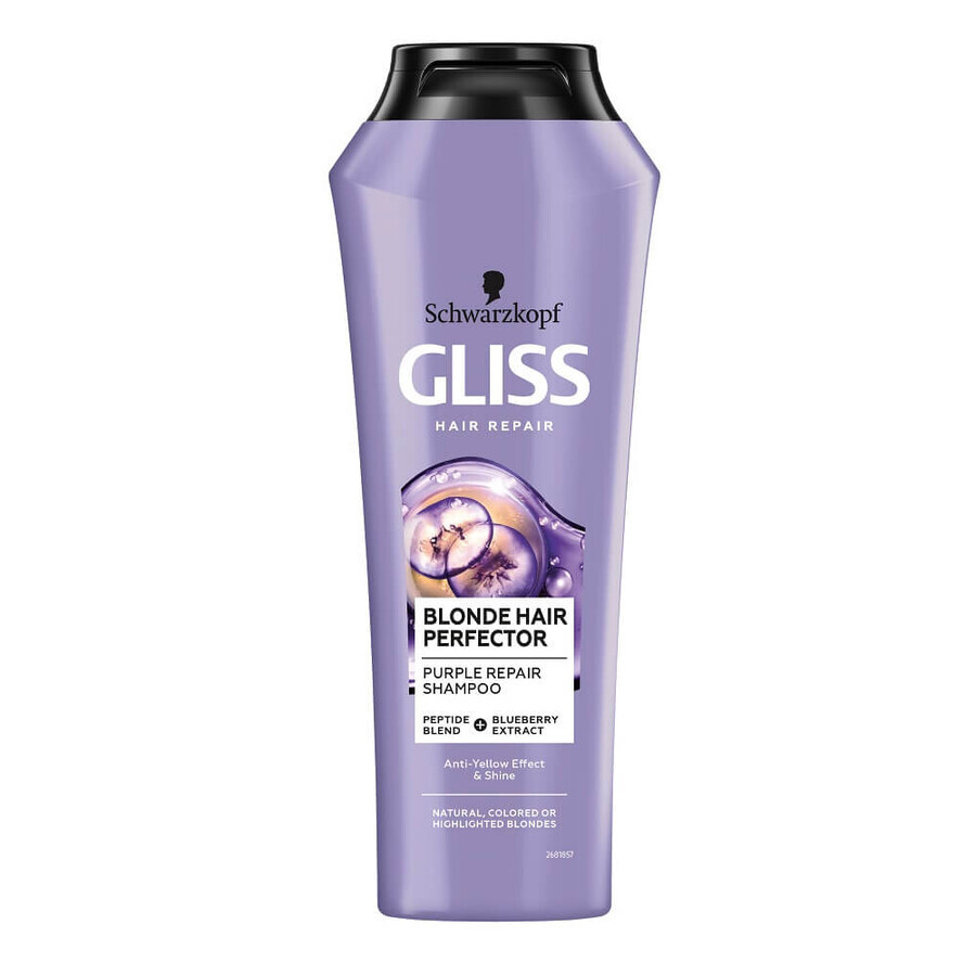 Shop Gliss Blonde Hair Perfector Shampoo für blondes Wachs, 250ml Gliss Blonde Hair Perfector Shampoo für blondes Wachs, 250ml