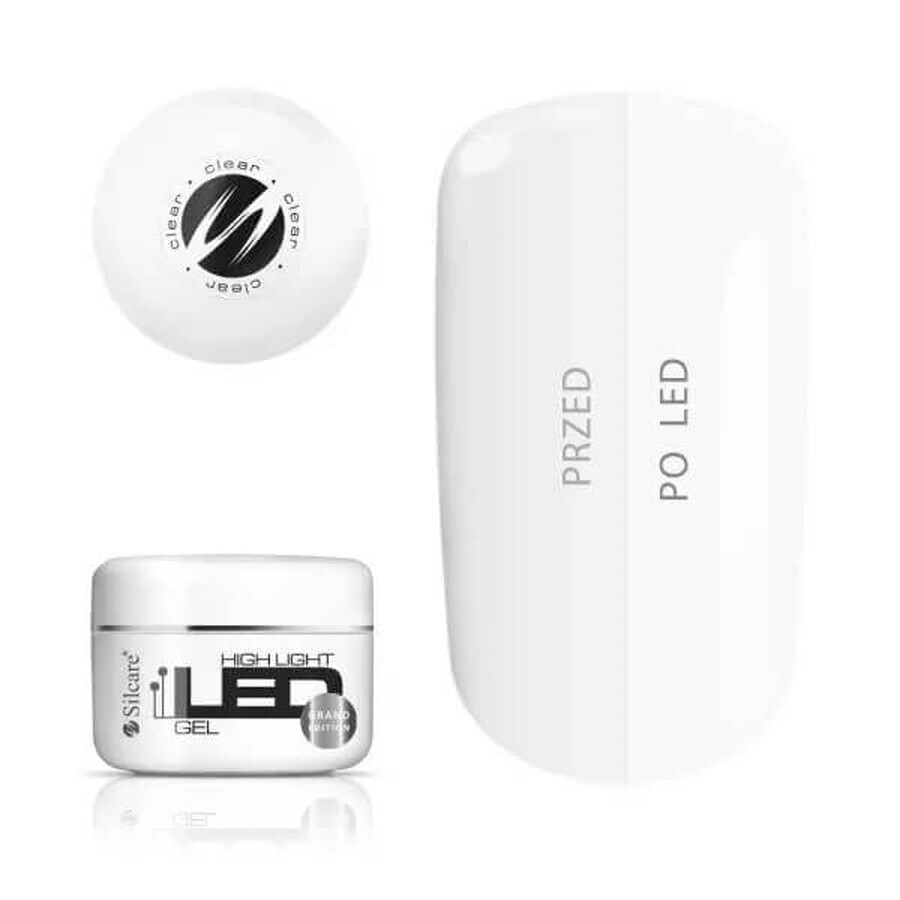 Silcare High Light Led Gel reddish single-phase nail art gel Nail Art Clear, 100g