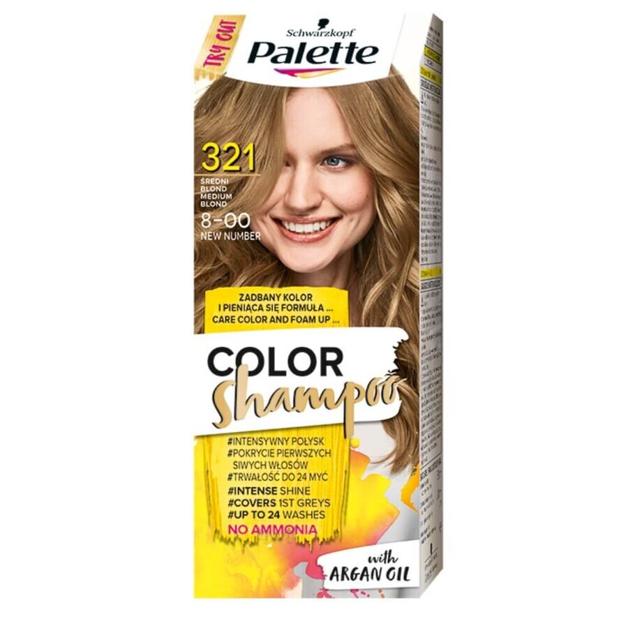 Paleta de color Champú para wos hasta 24 mi 321 (8-00) Rubio Rojo