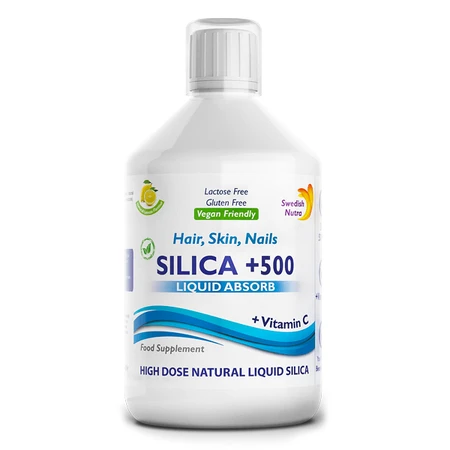 Silicio Líquido 500 mg + Vitamina C, 500 ml, Swedish Nutra