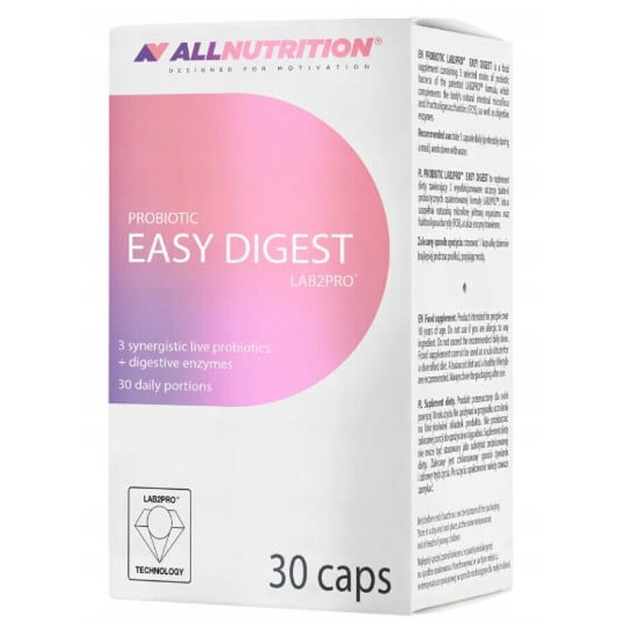 Allnutrition Probiotic Easy Digest LAB2PRO, 30 capsules