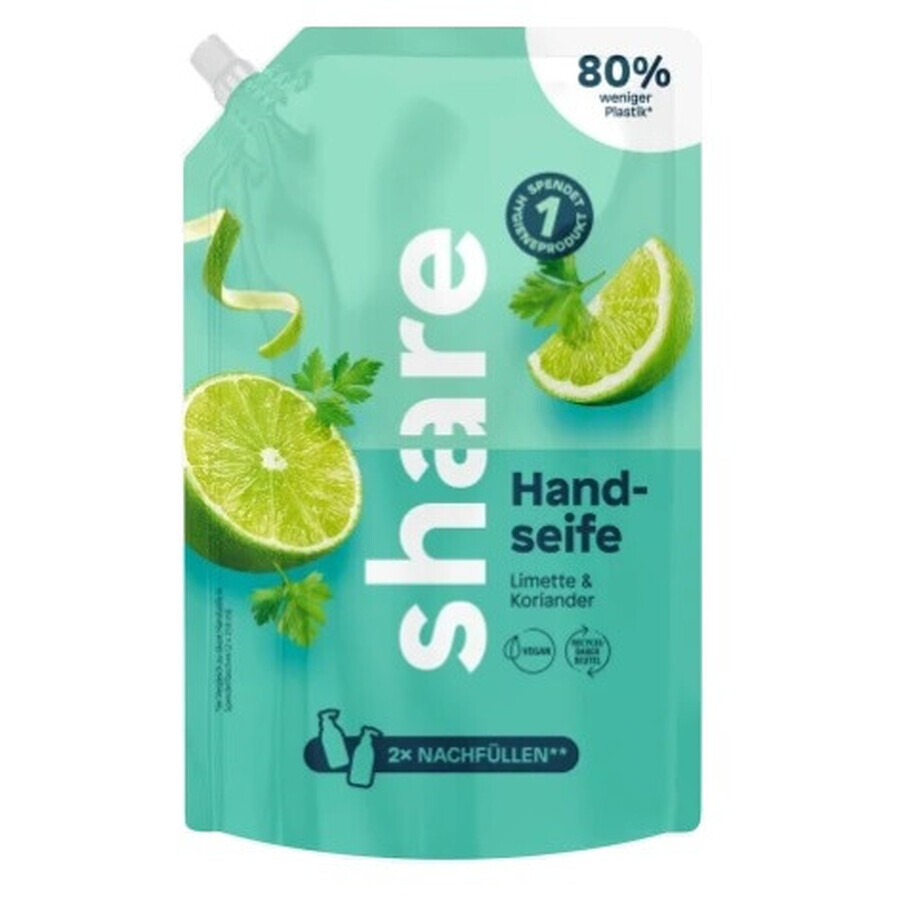 Condividi, Set di ricarica per sapone liquido al lime e coriandolo 500 ml
