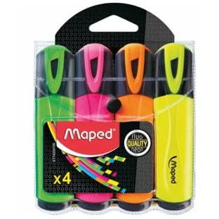 Evidenziatore Fluo peps, 4 colori