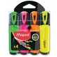 Evidenziatore Fluo peps, 4 colori