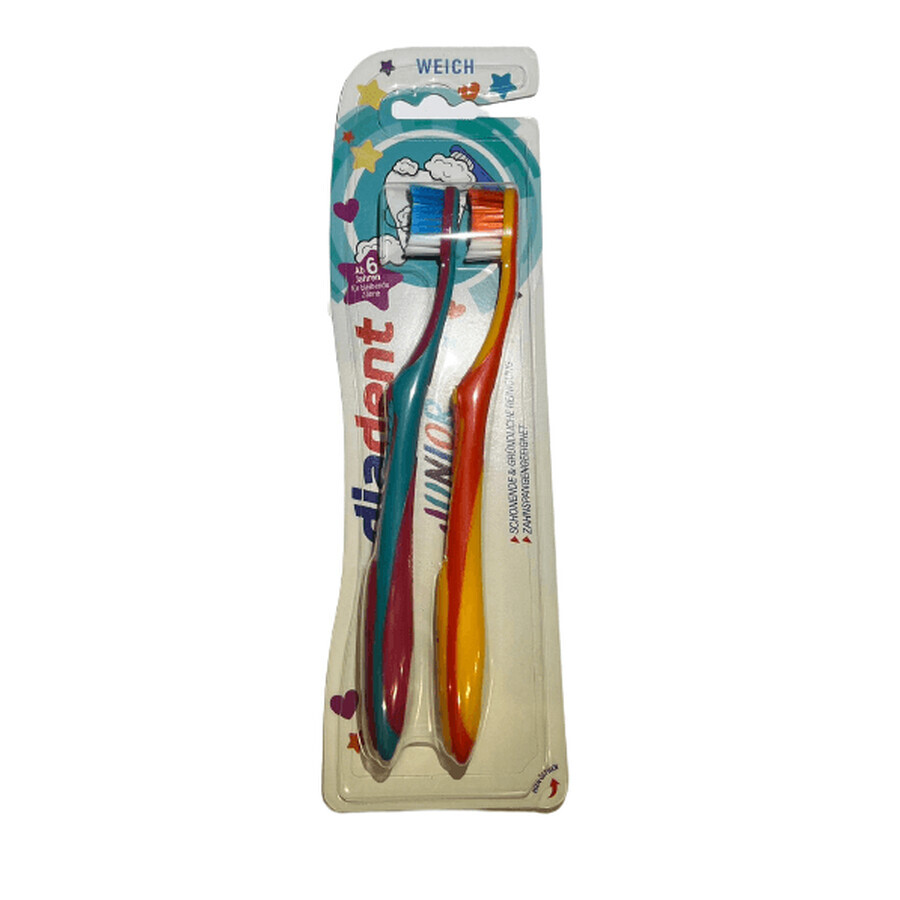 Diadent, Junior, Cepillo de dientes, 2 piezas