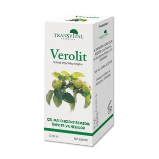 Solución para verrugas Verolit, 5 ml, Transvital