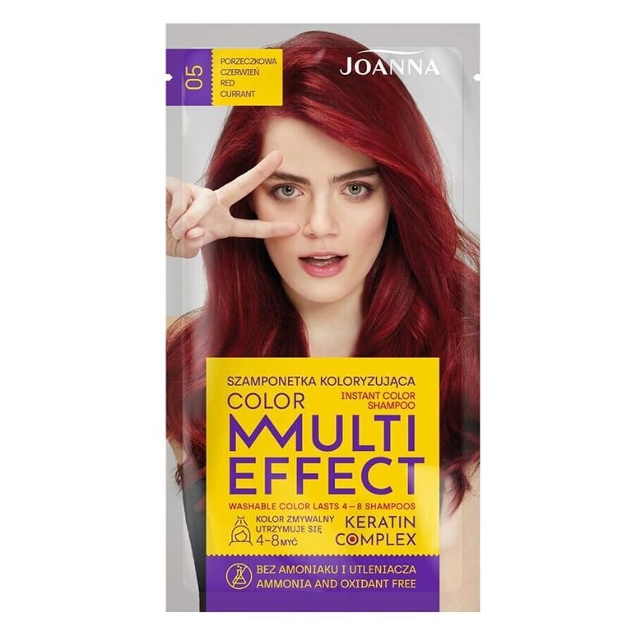 Joanna Multi Effect Shampoo Color 05 Currant Red