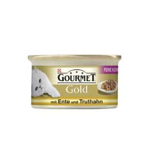 Purina, Gourmet, Nat kattenvoer, eend en kalkoen, 85g