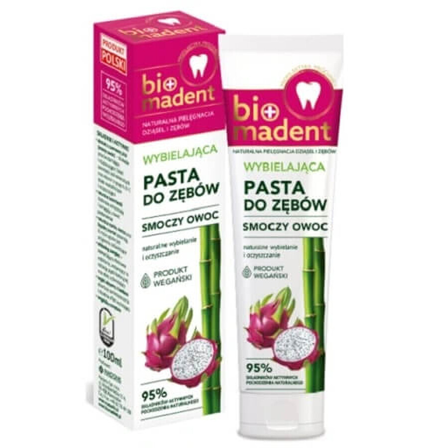 Bio Madent, Dentifrice blanchissant au fruit du dragon, 100 ml