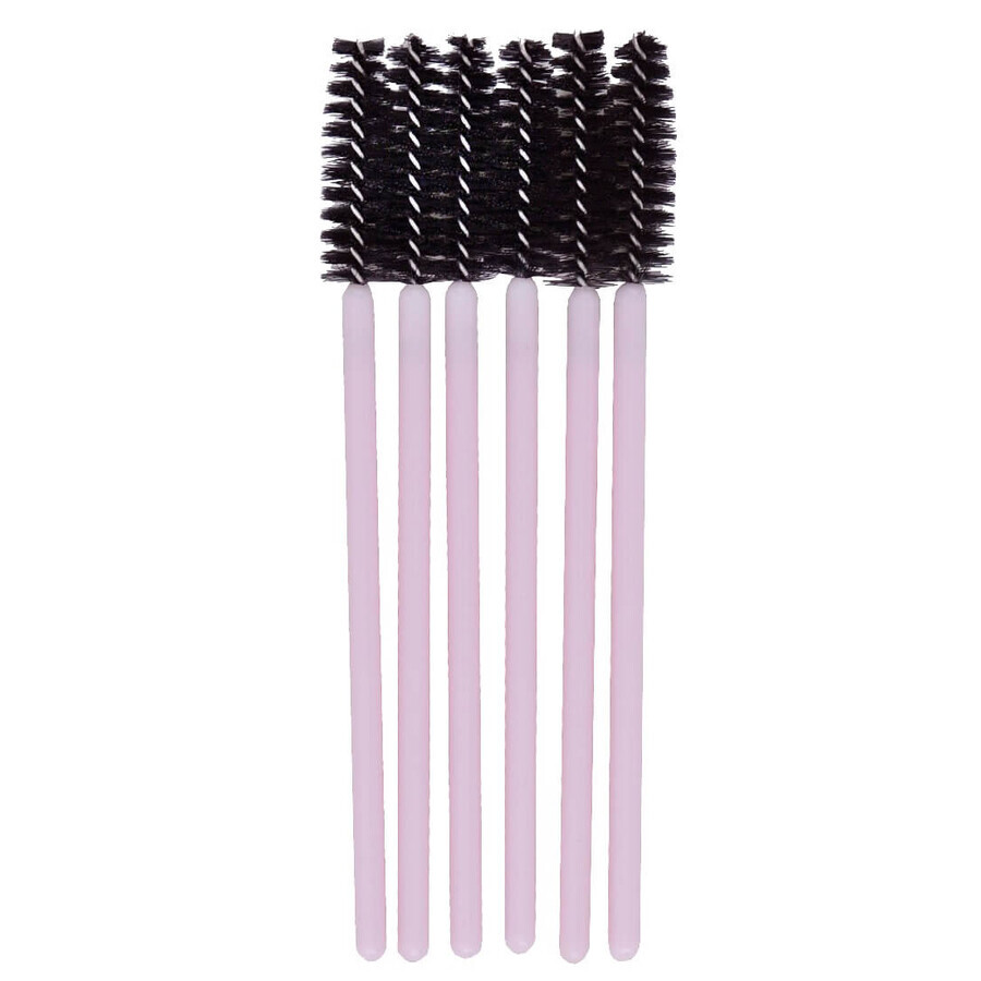 Inter Vion Rose Collection Eyelash and Brow Brushes, 6 pieces