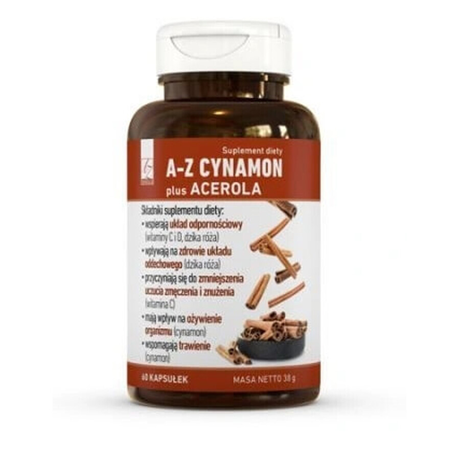 A-Z Scorțișoară Plus Acerola, 60 capsule