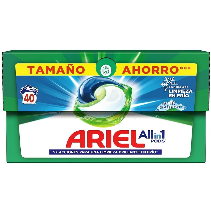 Ariel Pods+ Alpine, 40 unidades