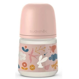 Suavinex, Flasche mit langsamem Durchfluss, rosa 150 ml