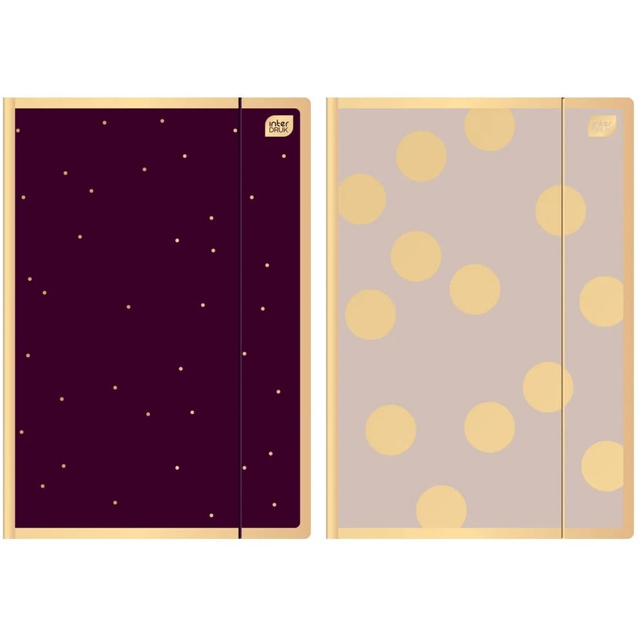 A4 folder with elastic, Satin Gold 3