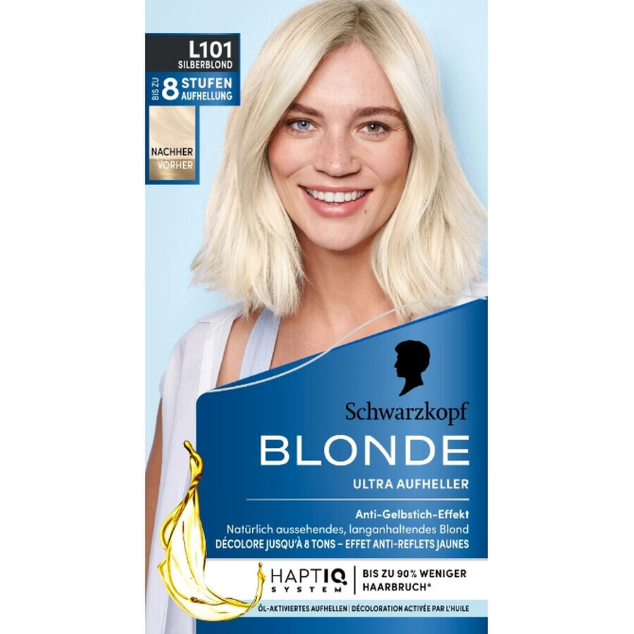Cumpără Schwarzkopf, Blonde, Înviorător de blond L101 blond argintiu, 1 buc Schwarzkopf, Blonde, Înviorător de blond L101 blond argintiu, 1 buc