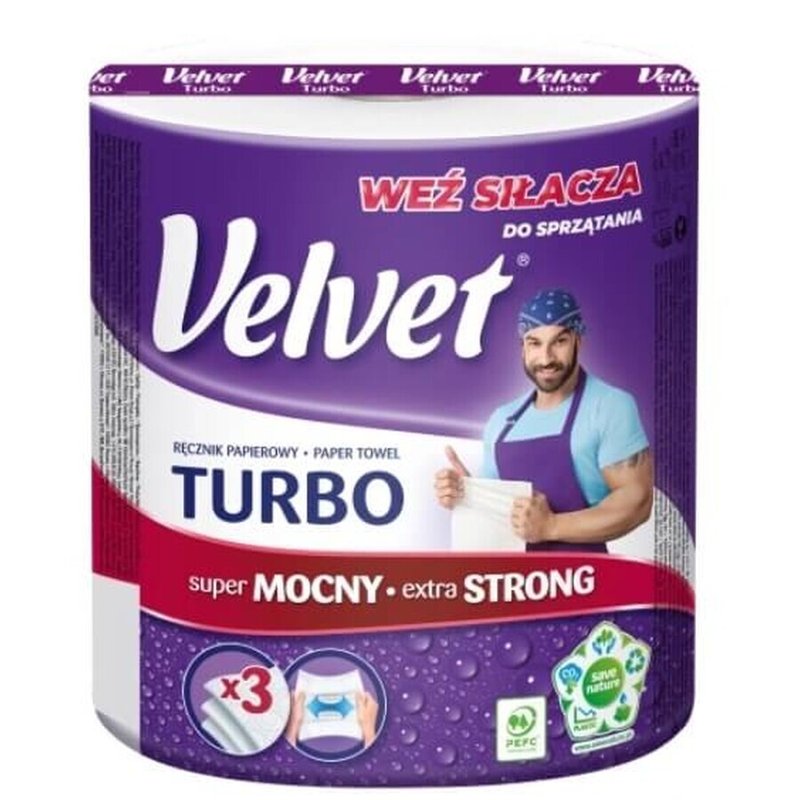 Velvet Turbo Towel, 1 roll