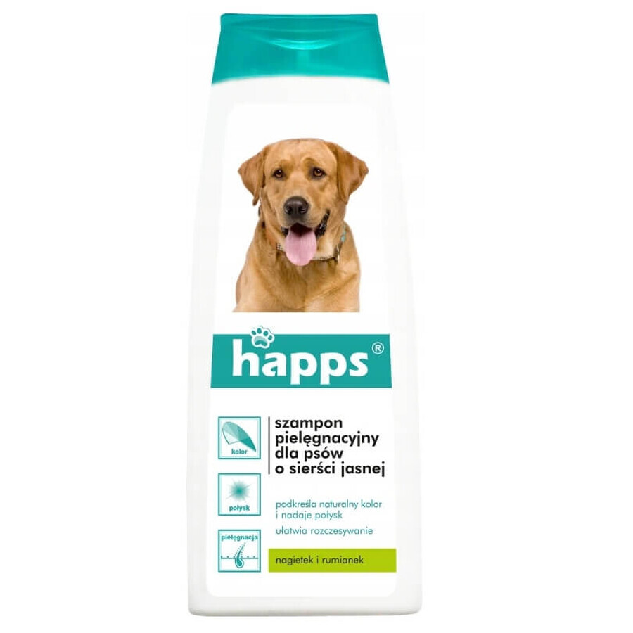 Happs verzorgingsshampoo voor honden met lichtgekleurde vacht, 200 ml