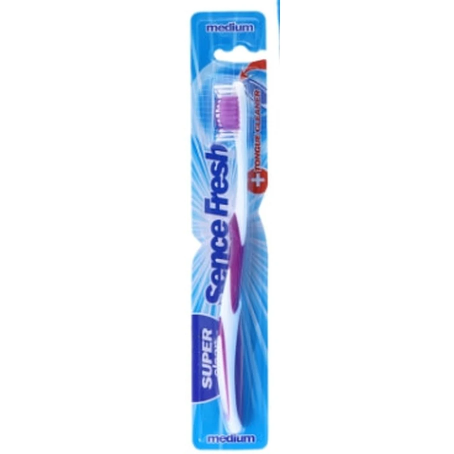 Sence, Fresh Super Clean Medium, Zahnbürste, 1 Stück